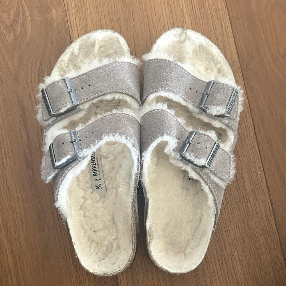 Birkenstock shearling sandals